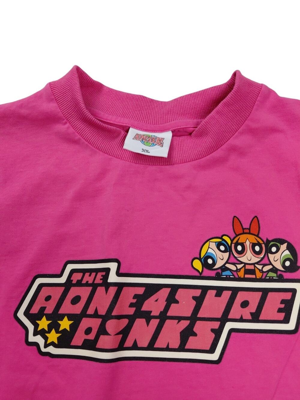 Rare Aone4sure Powerpuff Girls Unisex Cotton Jersey T-Shirt Hot Pink Size XL